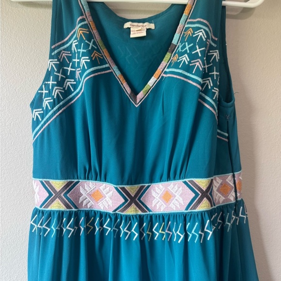Sundance Anella Teal Sleeveless Summer Dress size 4 - Picture 3 of 6